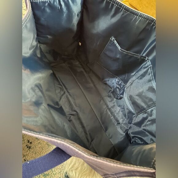 Spartina 449 Navy Canvas Tennis Tote Carry-All - Picture 7 of 9